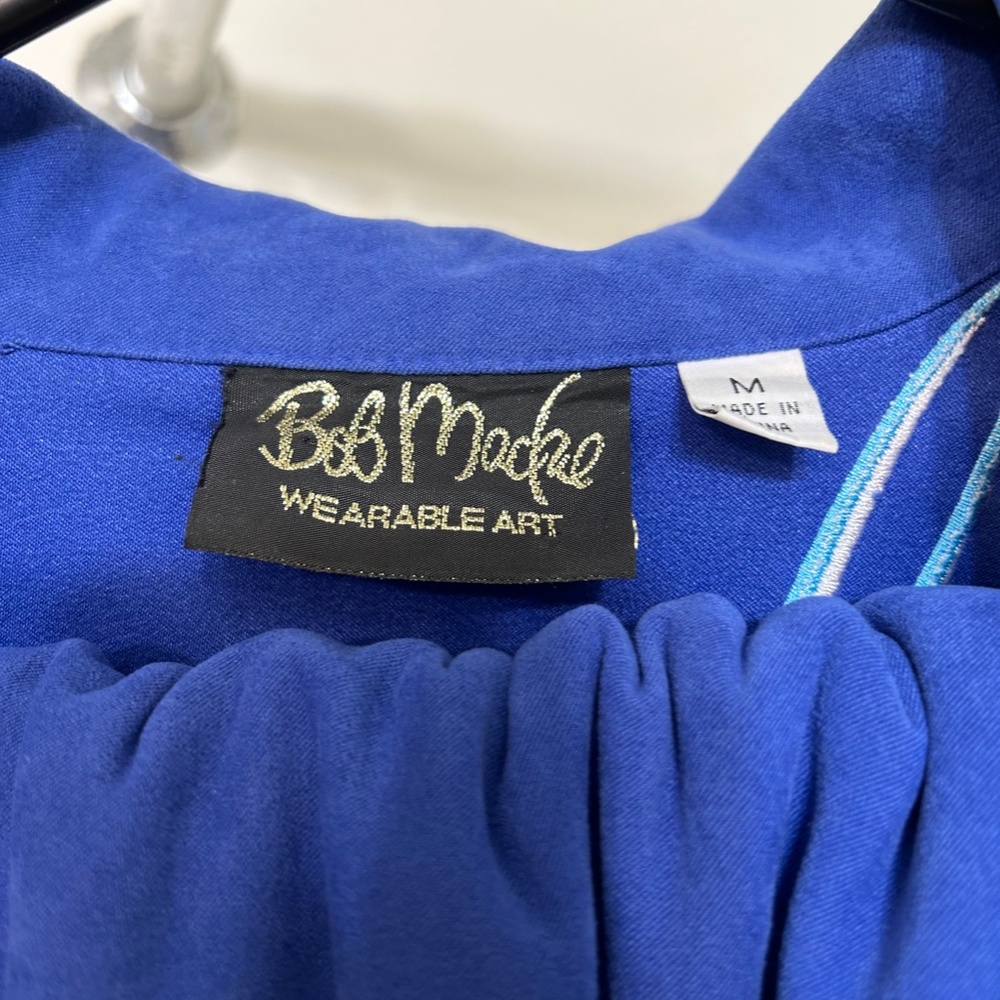 Bob Mackie Wearable Art Blue 2-Piece Suit Size Medium - Picture 2 of 3